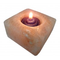 Rock Salt T-Light Candle (Square)